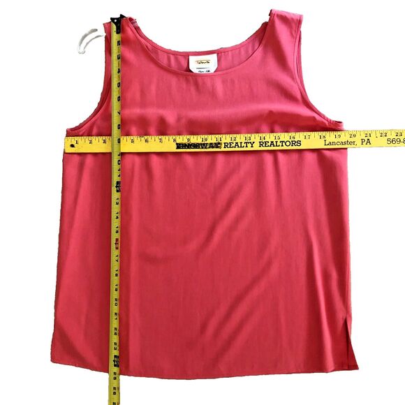 Talbots Pure Silk Skirt Set Sz 10-12 Y2k Elegant 2 Piece Tank Top & Skirt - Picture 10 of 15